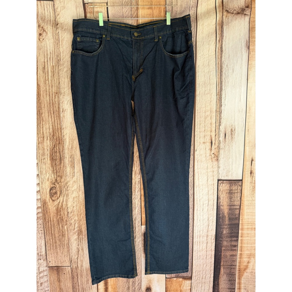 Origin Jeans Delta 68 Legit Fit Straight Leg Performance Denim Dark Wash 40 X 36